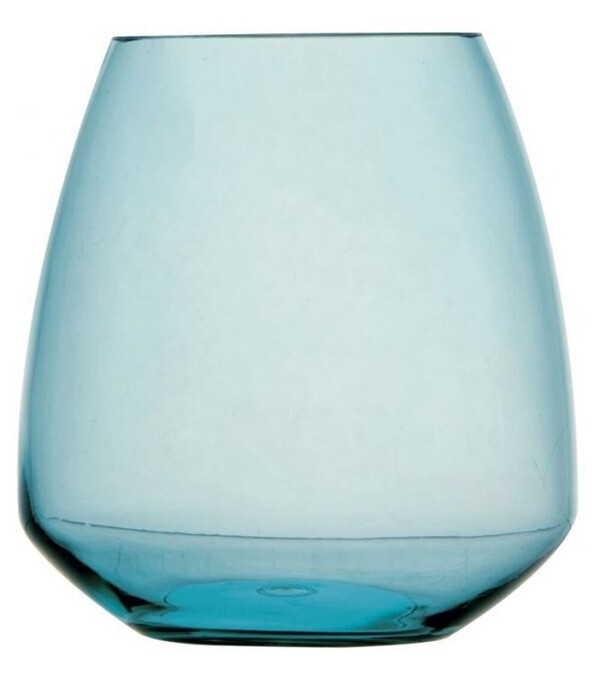 Square Waterglas Turquoise - set van 4